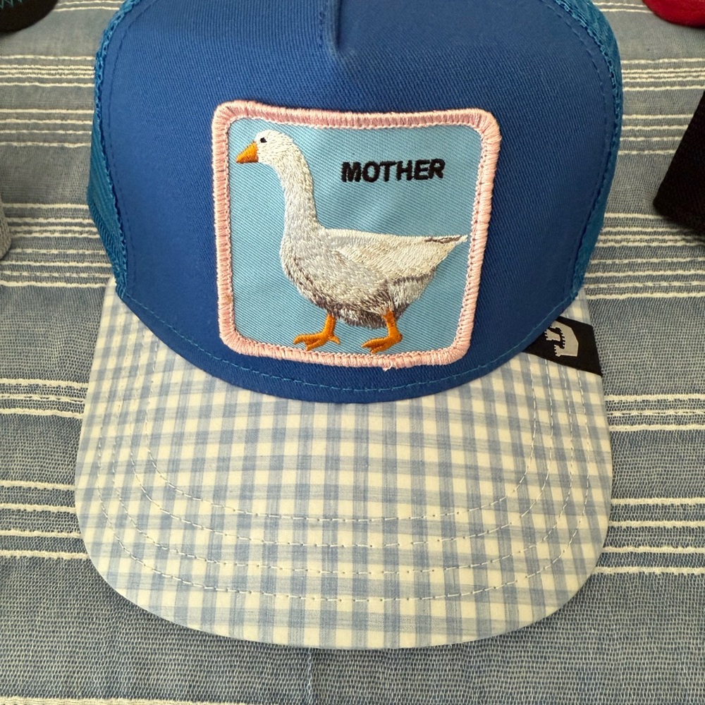 Goorin Bros Blue and White Goose Patch Hat